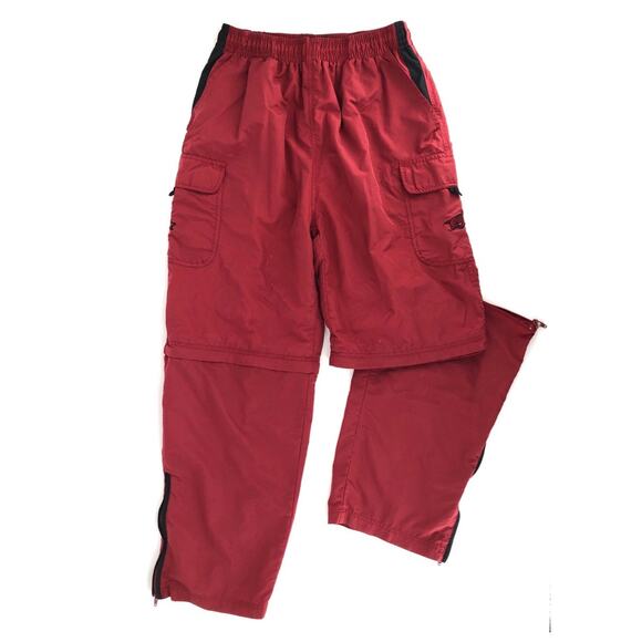 90s Arkansas Razorbacks Team Starter convertible nylon wind pants - Picture 1 of 11
